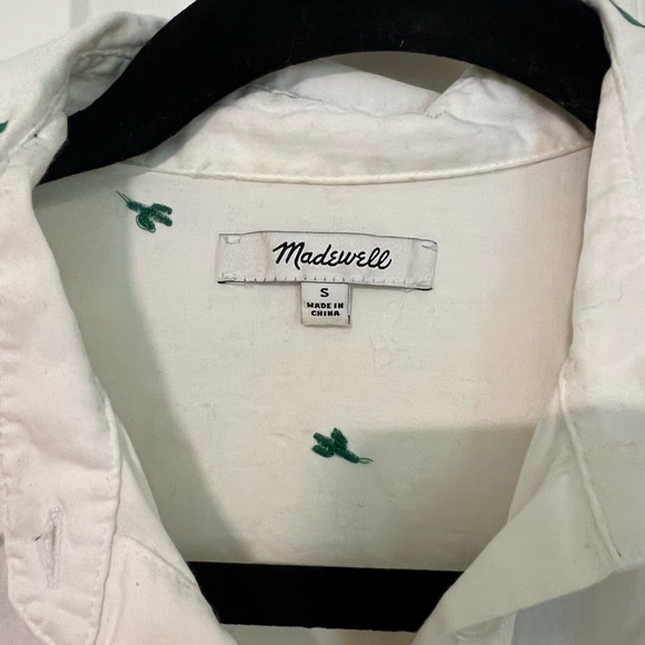 Madewell courier shirt - embroidered cactus - small - Picture 3 of 5